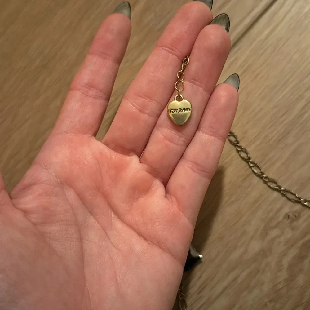 BETSEY JOHNSON SNAKESKIN HEARTS AND LOCKET NECKLACE